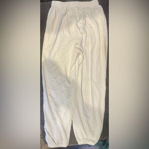 white sweatpants, size XS